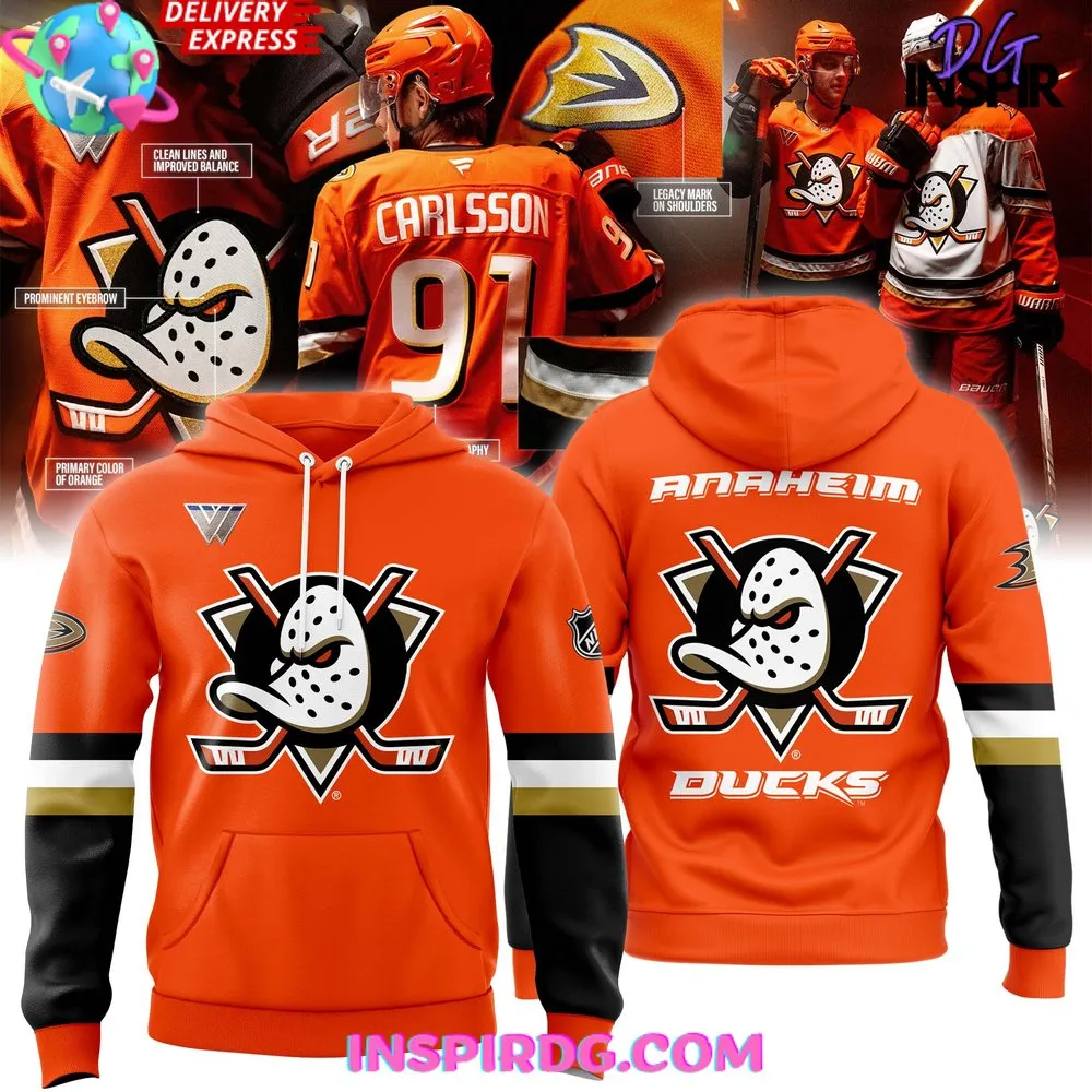 -Anaheim Ducks Orange Country New Arrival Hoodie