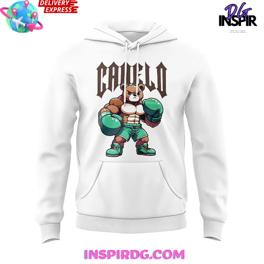 -Canelo Bear Boxing Limited Edition White Hoodie