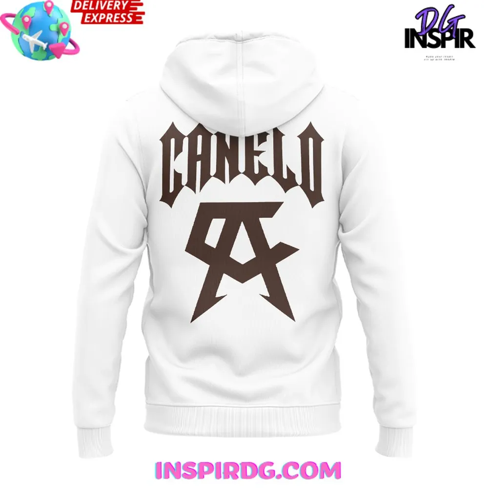 -Canelo Bear Boxing Limited Edition White Hoodie