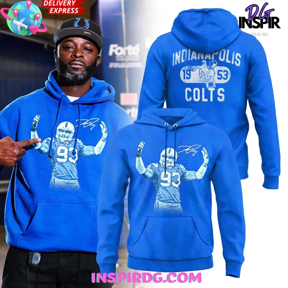 -Indianapolis Colts Dwight Freeney Signature Hoodie