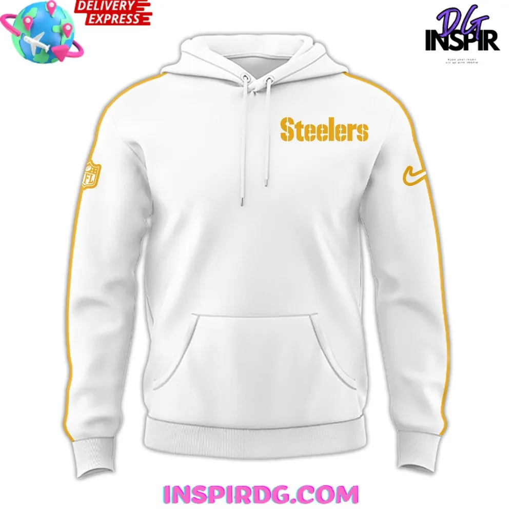 -Pittsburgh Steelers Nike 2024 White Out Hoodie