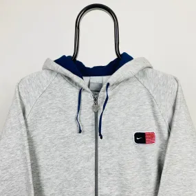 00s Nike USA Hoodie Grey Small