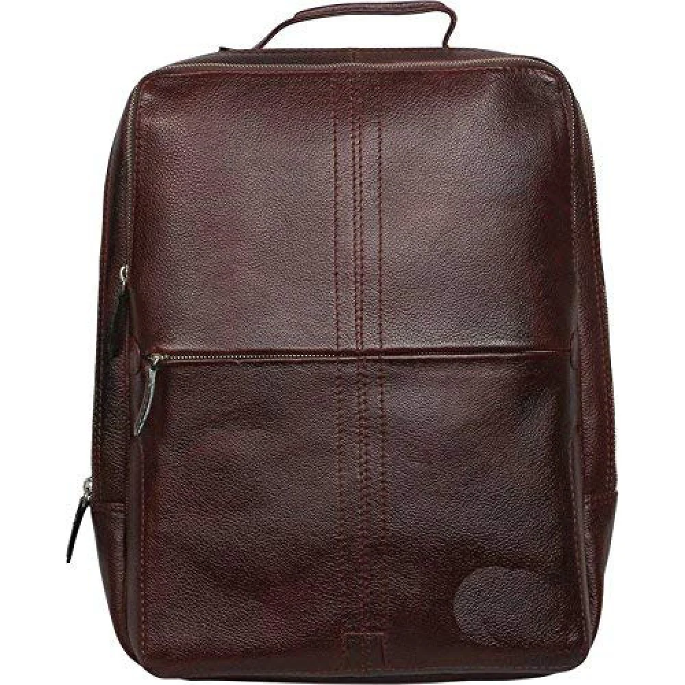 15 inch Leather Laptop Backpack - Brown