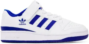 Adidas Kids White & Blue Forum Low Little Kids Sneakers