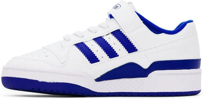 Adidas Kids White & Blue Forum Low Little Kids Sneakers