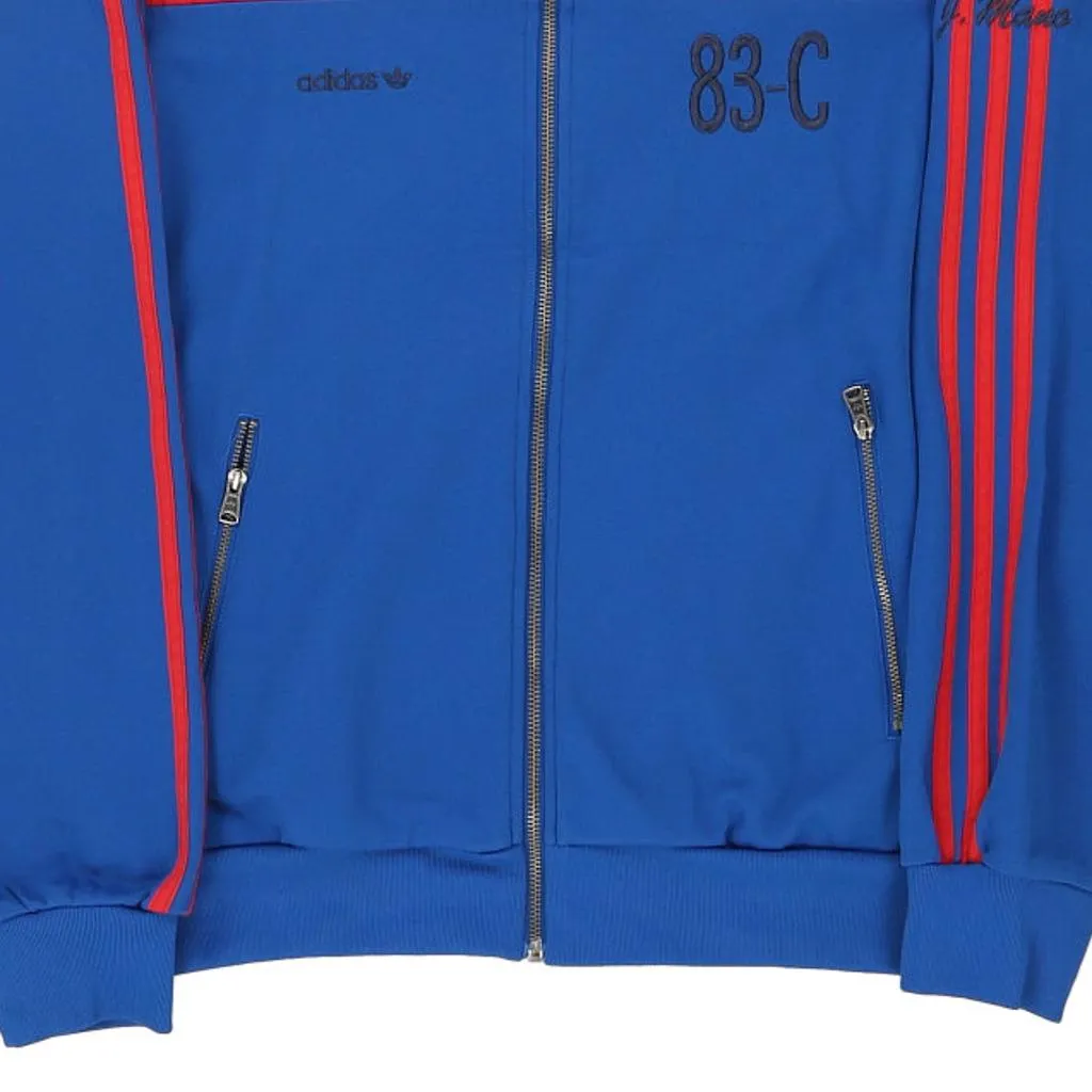 Adidas Track Jacket - Medium Blue Polyester