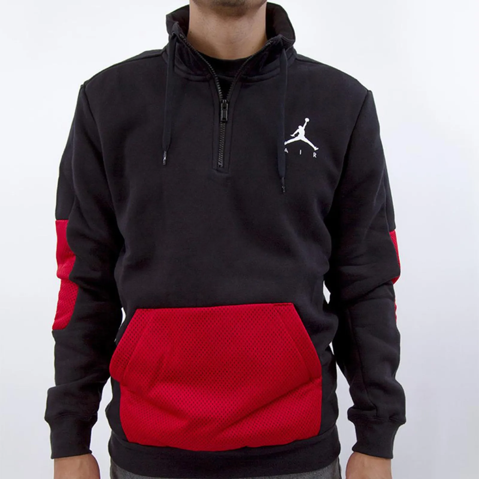 Air Jordan Jumpman Hybrid Pullover ''Black/Gym Red''