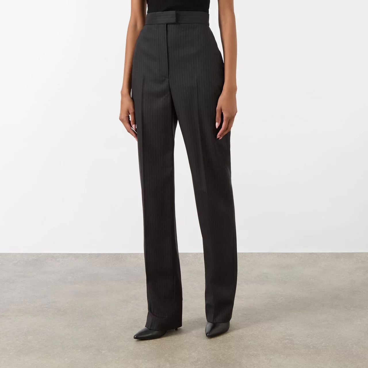 ALEXANDER MCQUEEN Pinstripe Straight-Leg Trousers - Grey