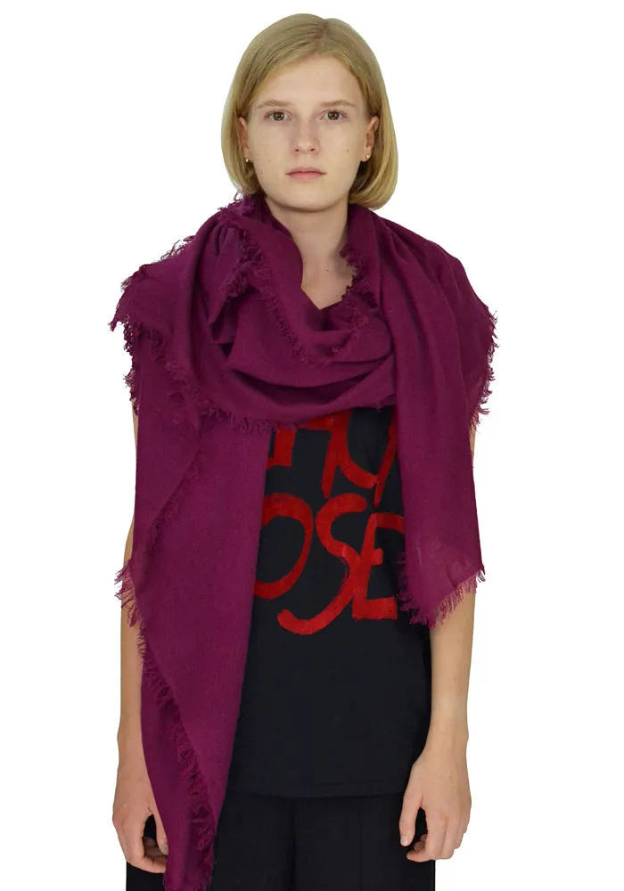 ANN DEMEULEMEESTER 1902-8632-W-406-057 SOFT CASHMERE SCARF VIOLET