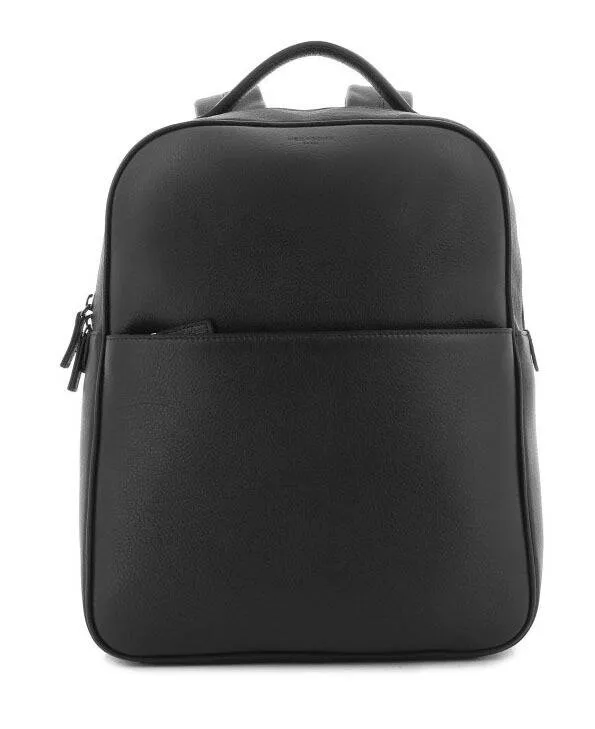 Backpack a4 leather cowhide black 135731