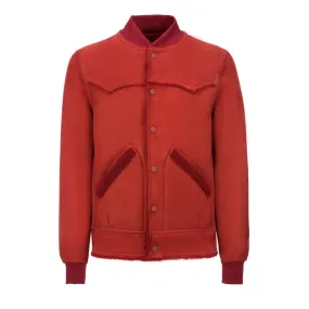 Bally Womens Suede Jacket in Red