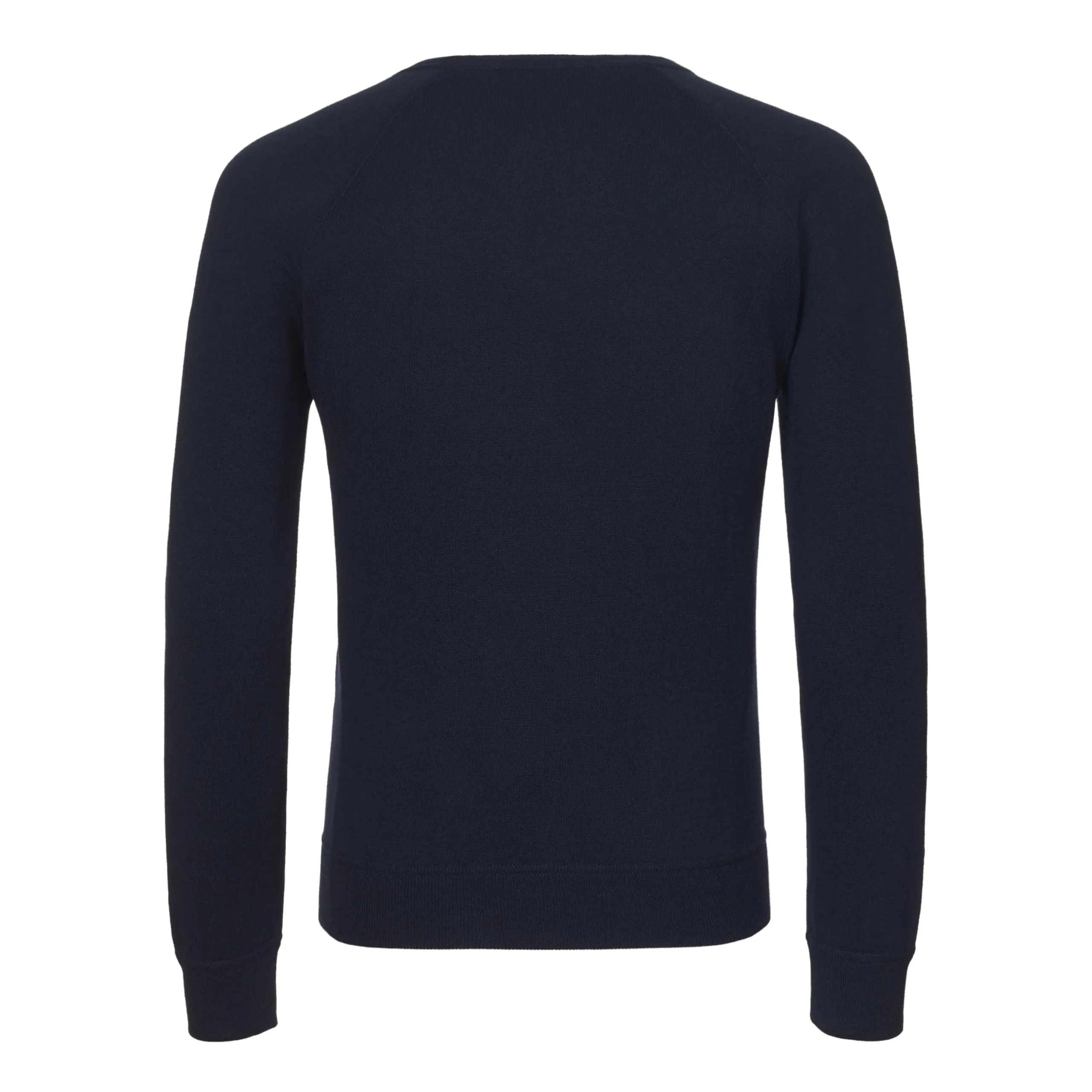  Barba Napoli Crew-Neck Cotton-Cashmere Blend Pullover in Midnight Blue