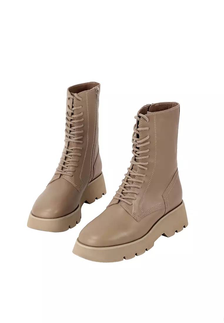 BERACAMY BERACAMY YULIA Tie Boot - Turtledove