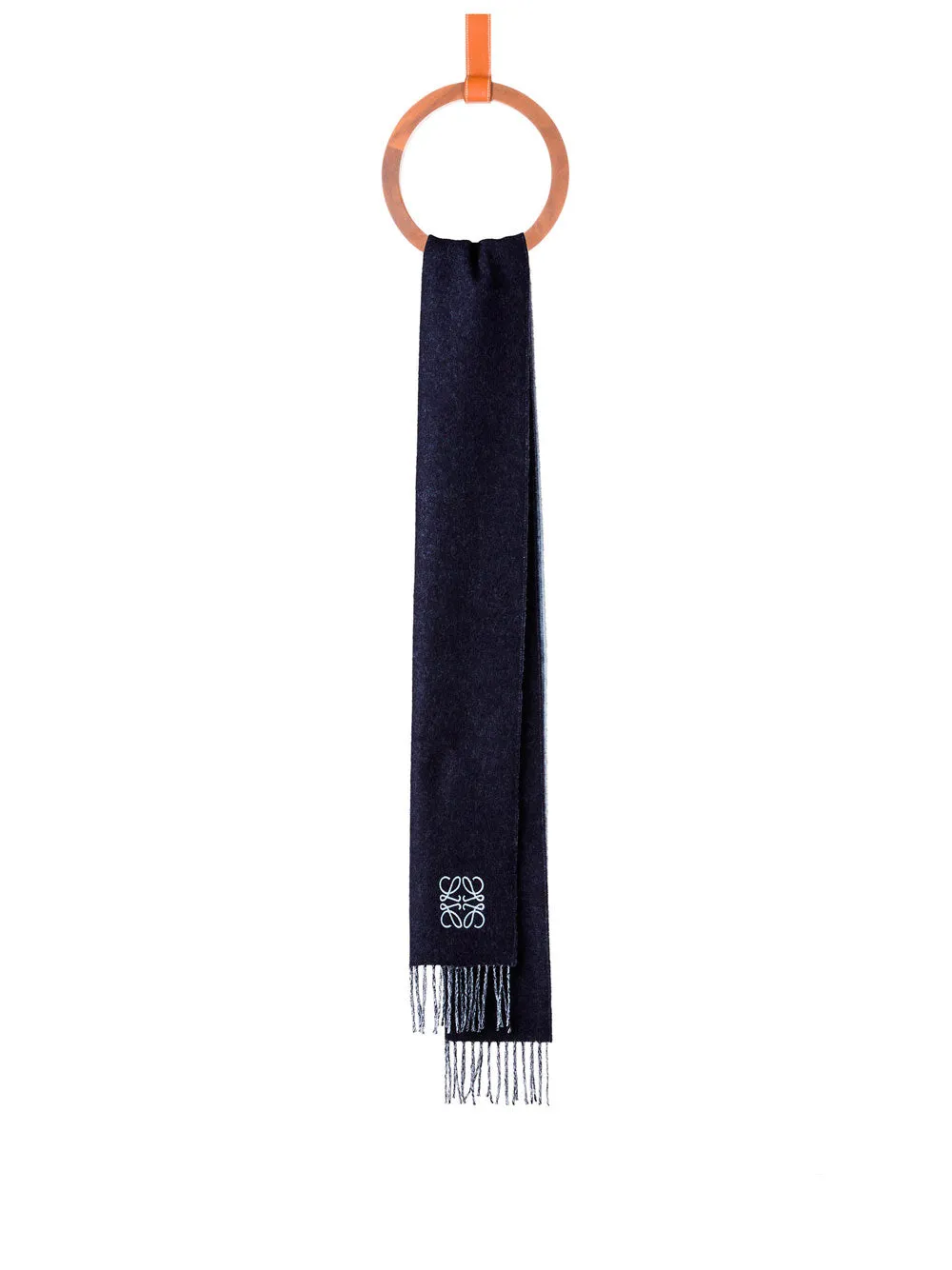 Bicolour scarf in wool and cashmere