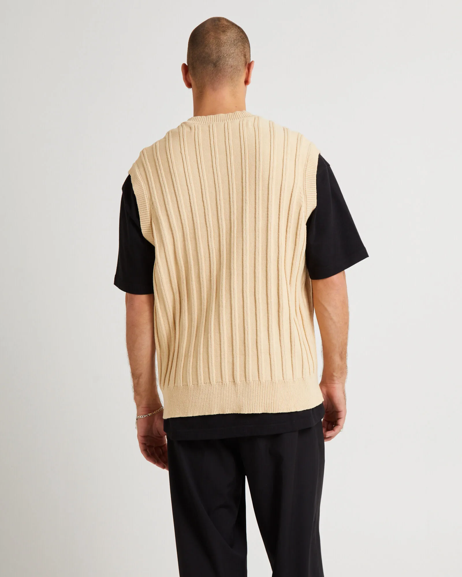 blacknoise/whiterain Lambert Knit Vest