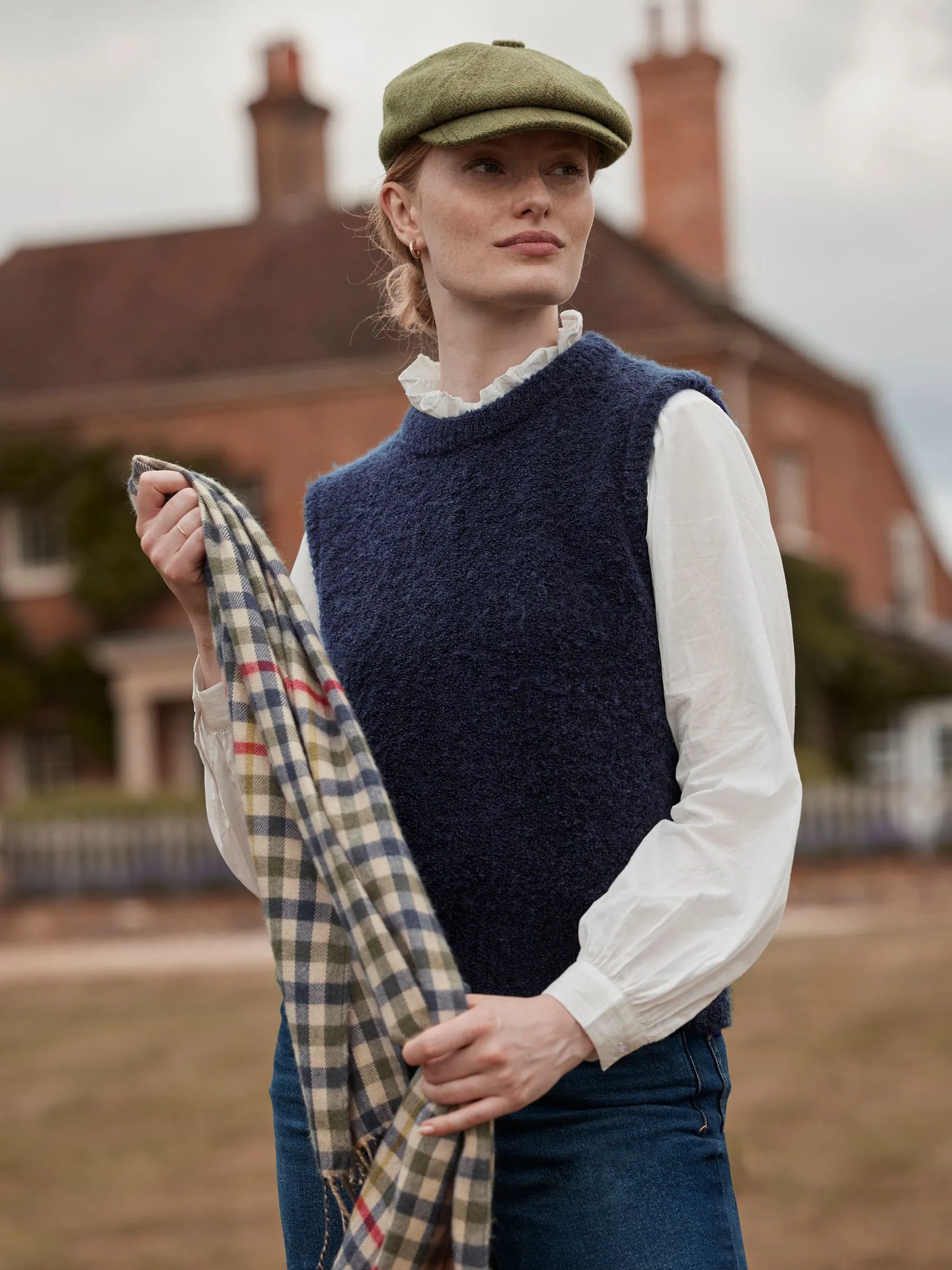 Blue Bouclé Vest