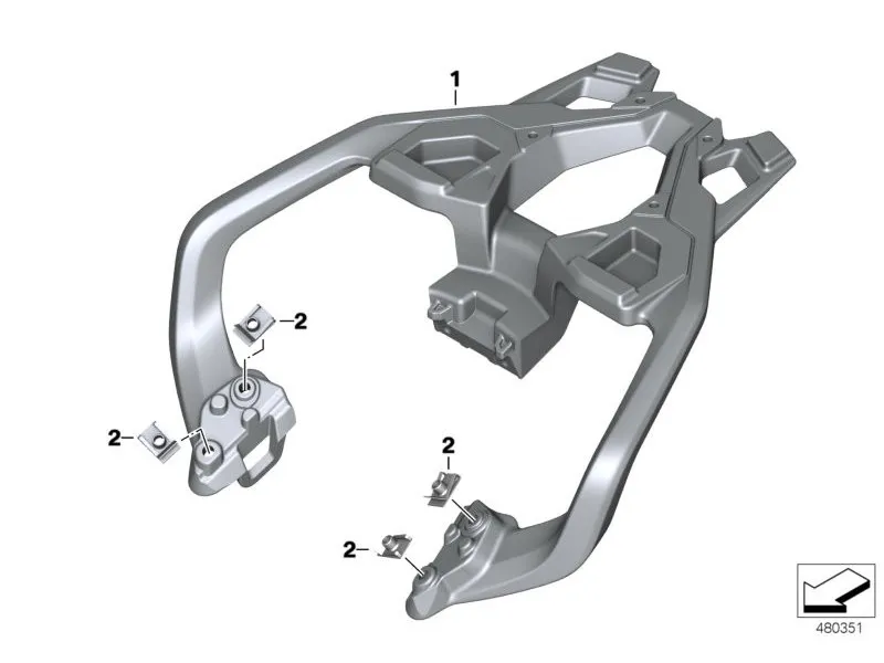 BMW Luggage rack (without self-locking nuts) - G310GS (K02) - G310R (K03)