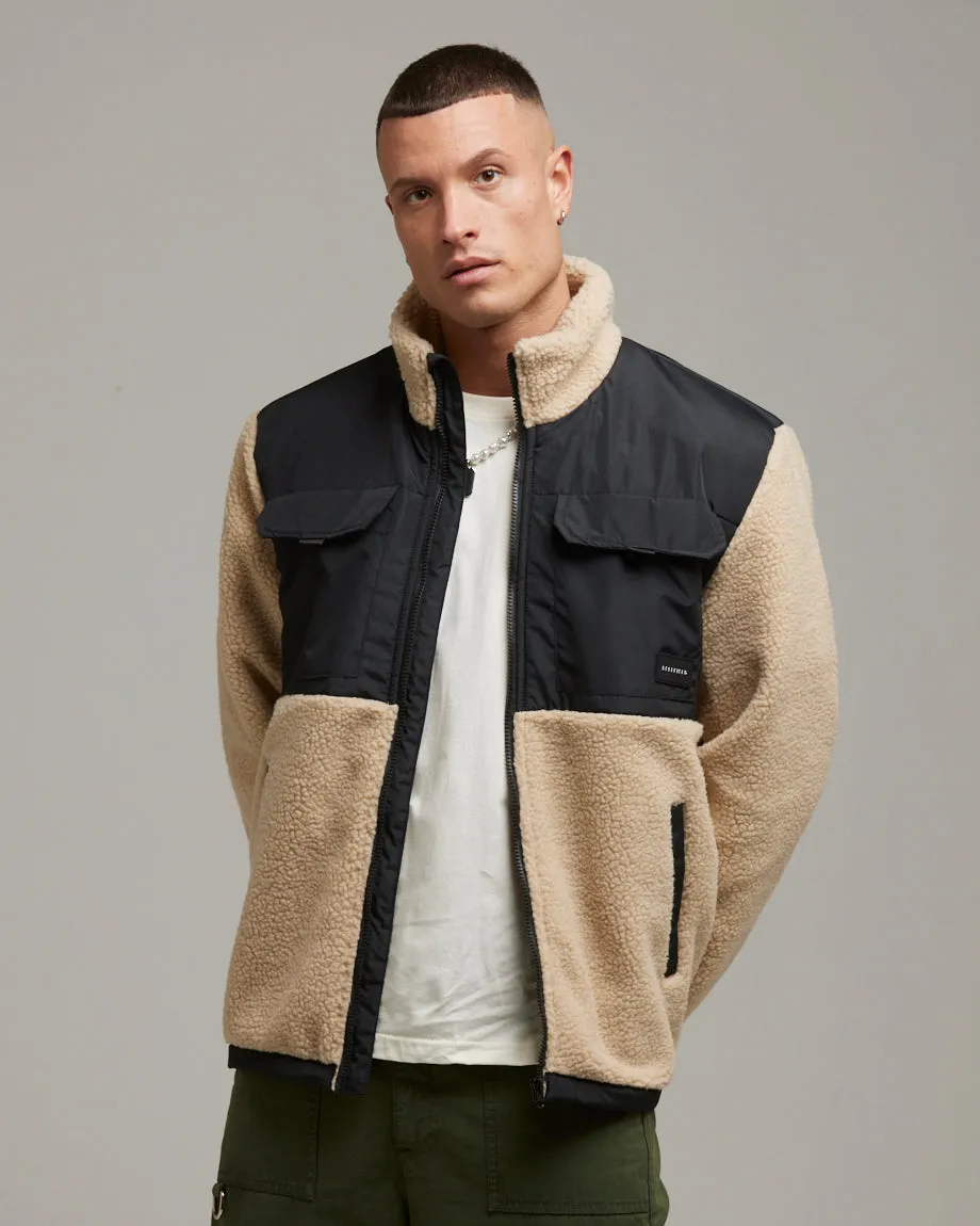 BODDINGTON MEN'S SHERPA JACKET | STONE