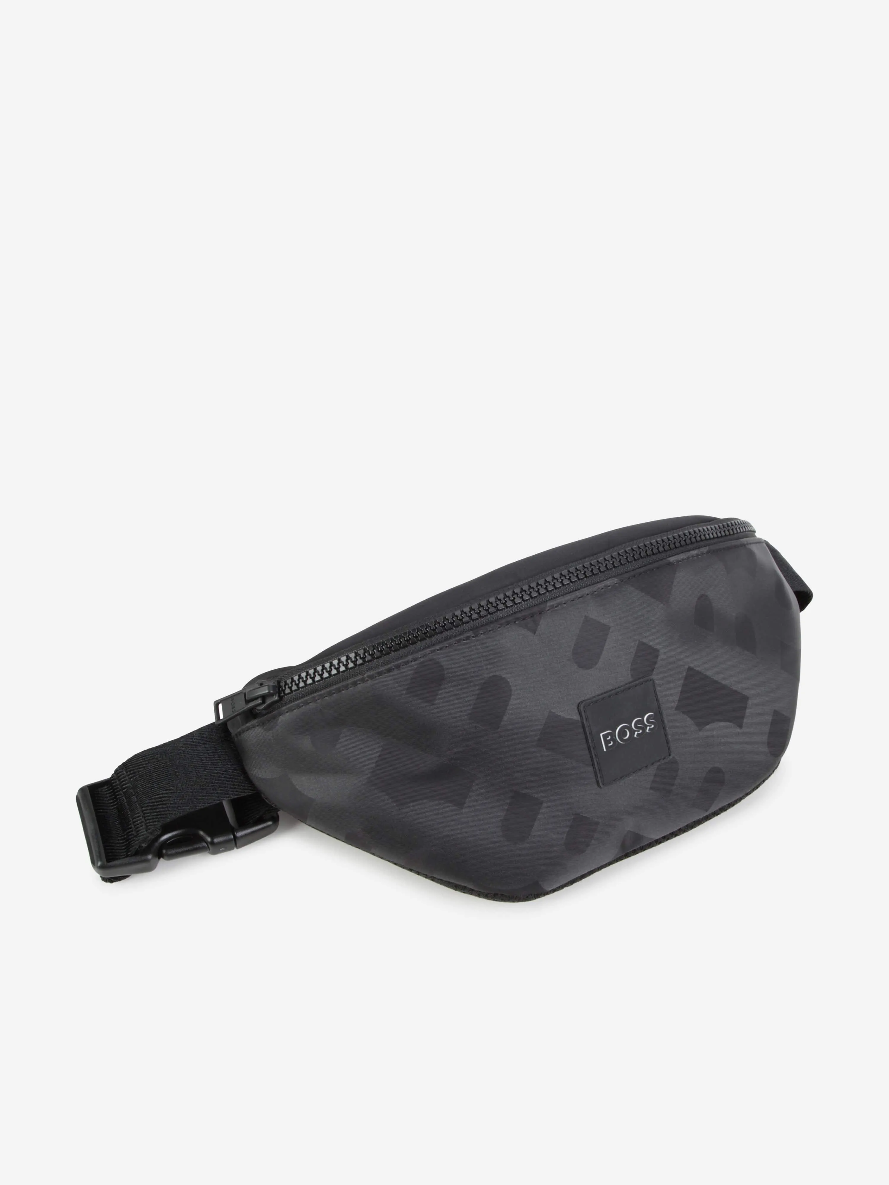 BOSS Boys Monogram Belt Bag in Black (38cm)