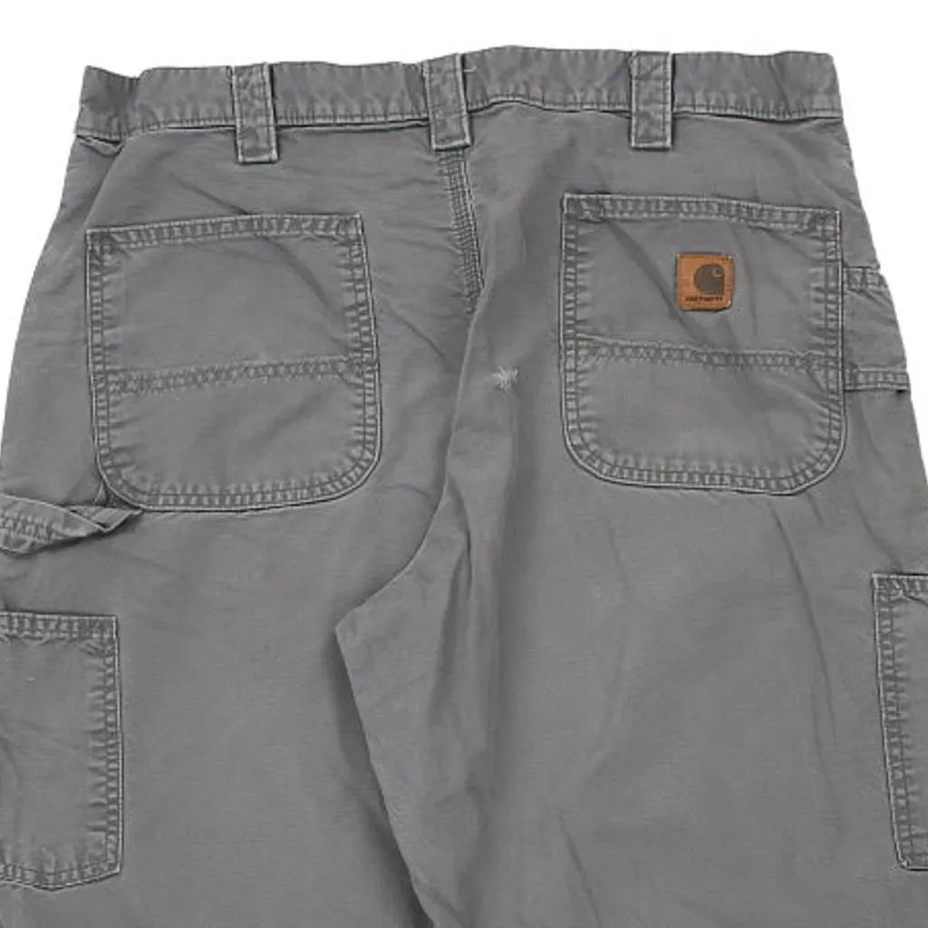 Carhartt Carpenter Trousers - 32W 30L Grey Cotton