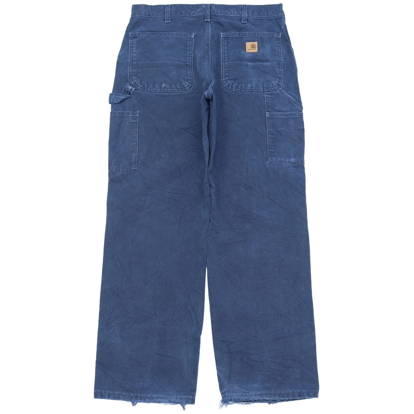 Carhartt Washed Navy Blue Work Trousers