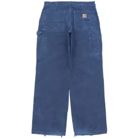 Carhartt Washed Navy Blue Work Trousers