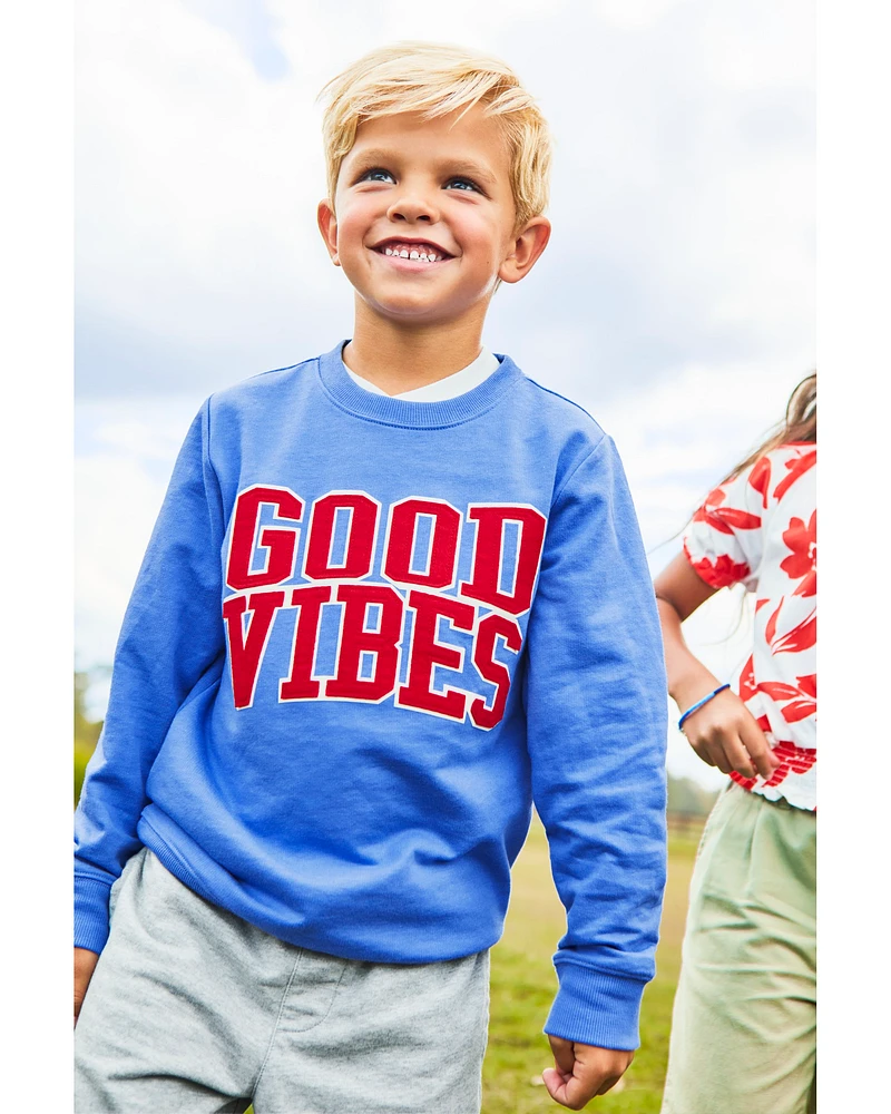 Carters Oshkosh Kid Good Vibes Pullover Sweatshirt