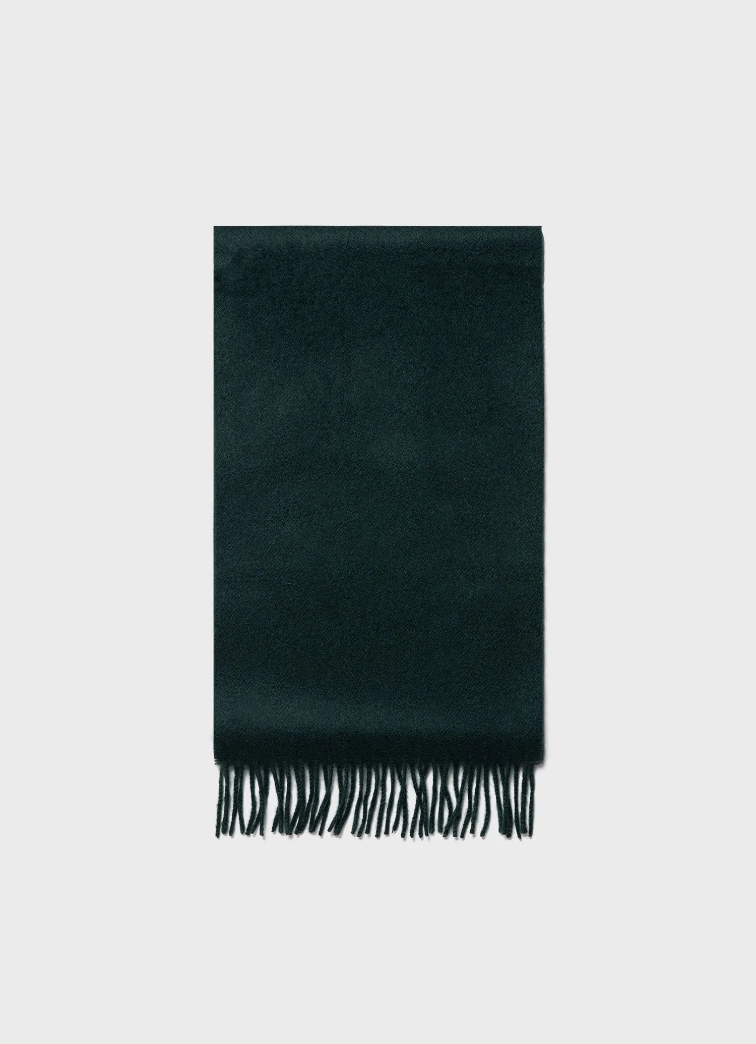 Cashmere Woven Scarf in Dark Green