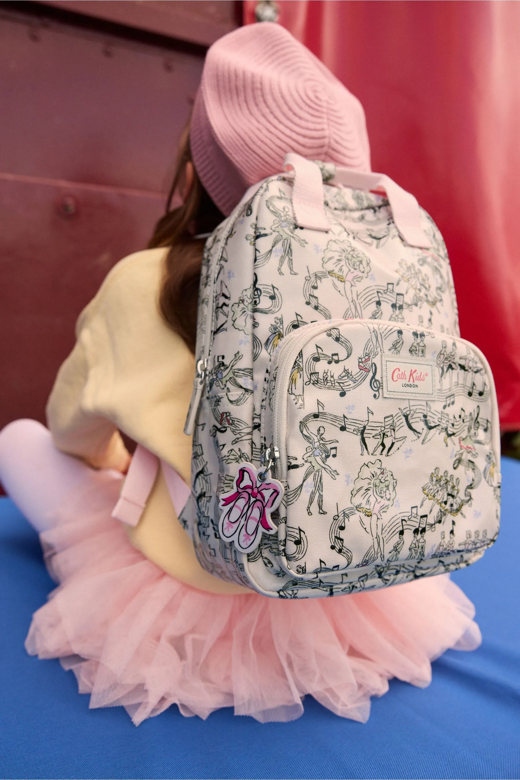 Cath Kidston Ecru Ballet Print Large Backpack