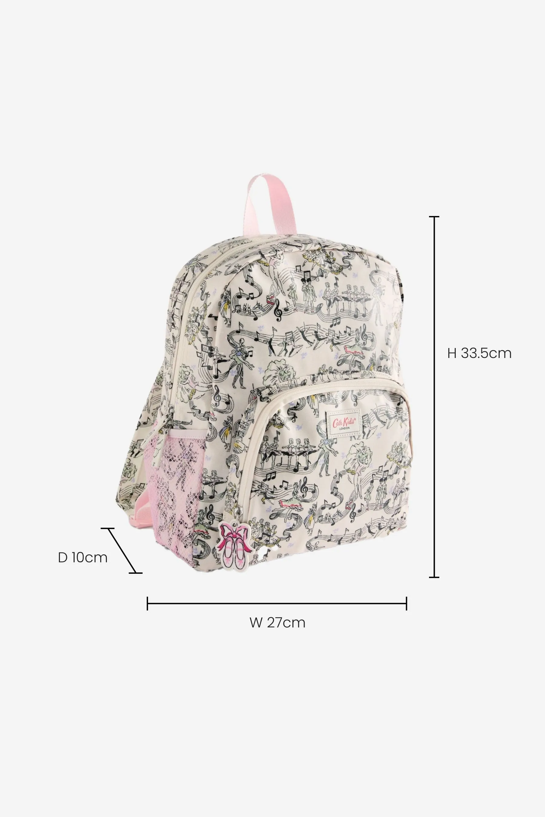 Cath Kidston Ecru Ballet Print Large Backpack