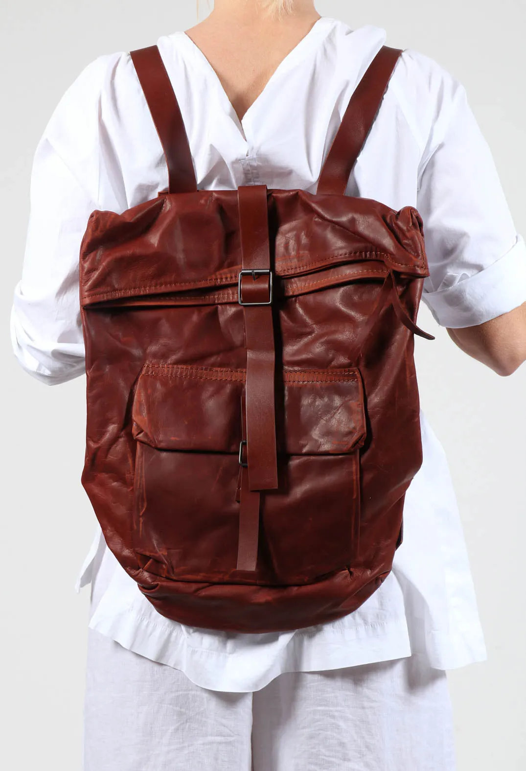 City Backpack in Waxy Cinnamon