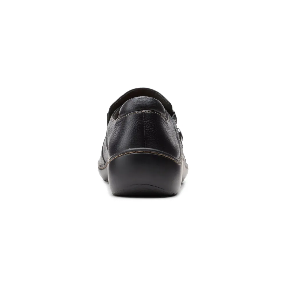 Clarks Cora Poppy Black Leather Slip-On (Women's)