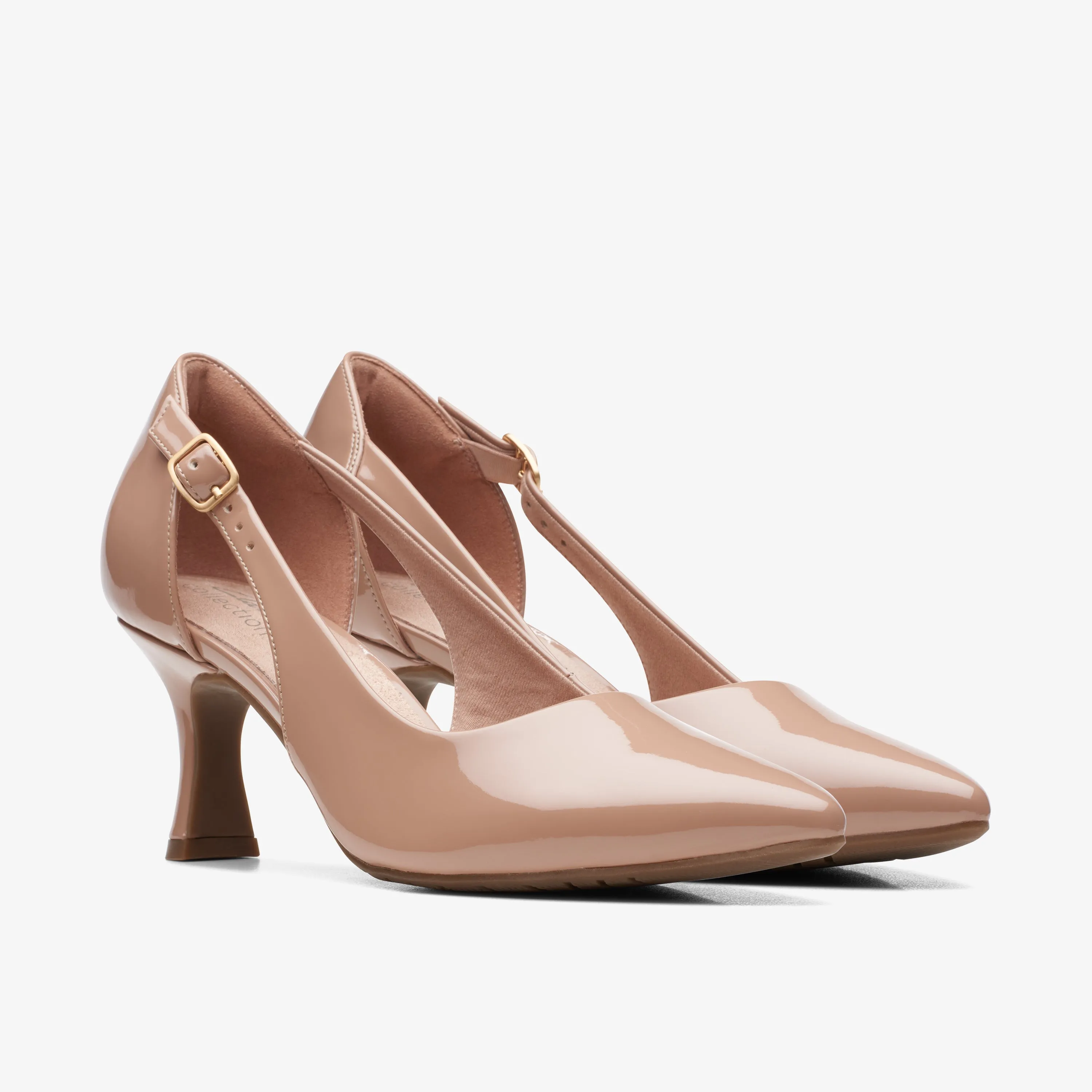 Clarks Kataleyna Rae Synthetic Praline Patent