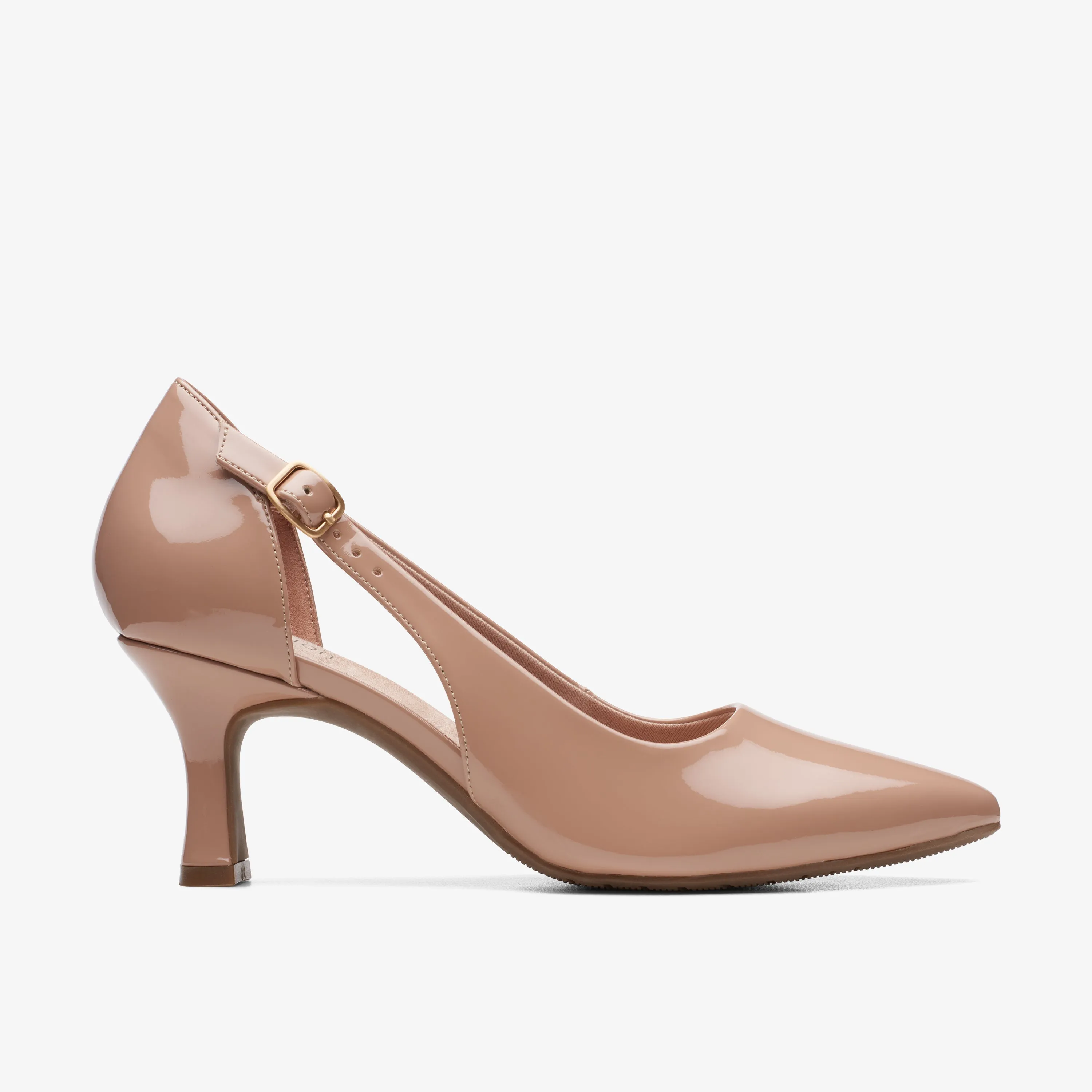 Clarks Kataleyna Rae Synthetic Praline Patent