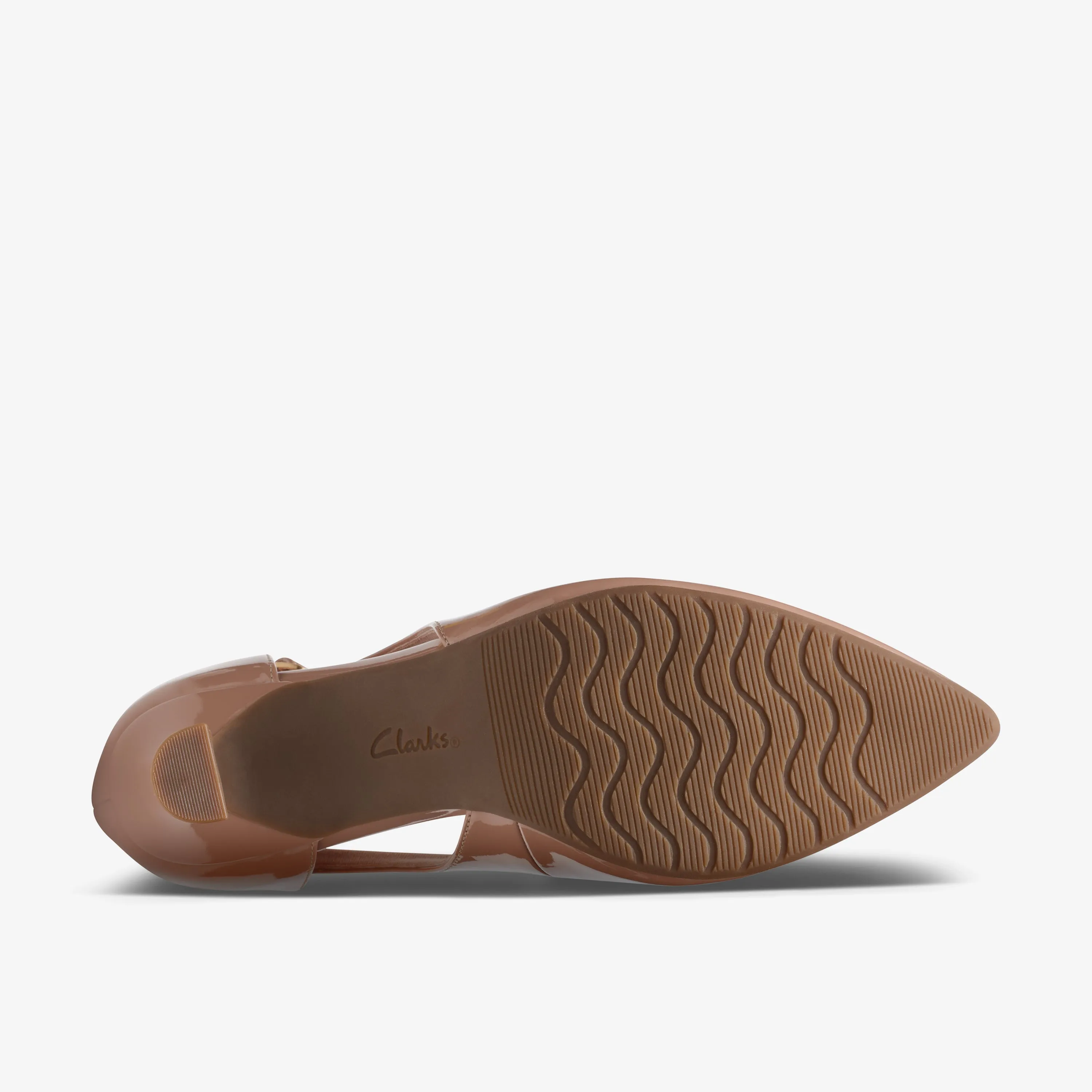 Clarks Kataleyna Rae Synthetic Praline Patent