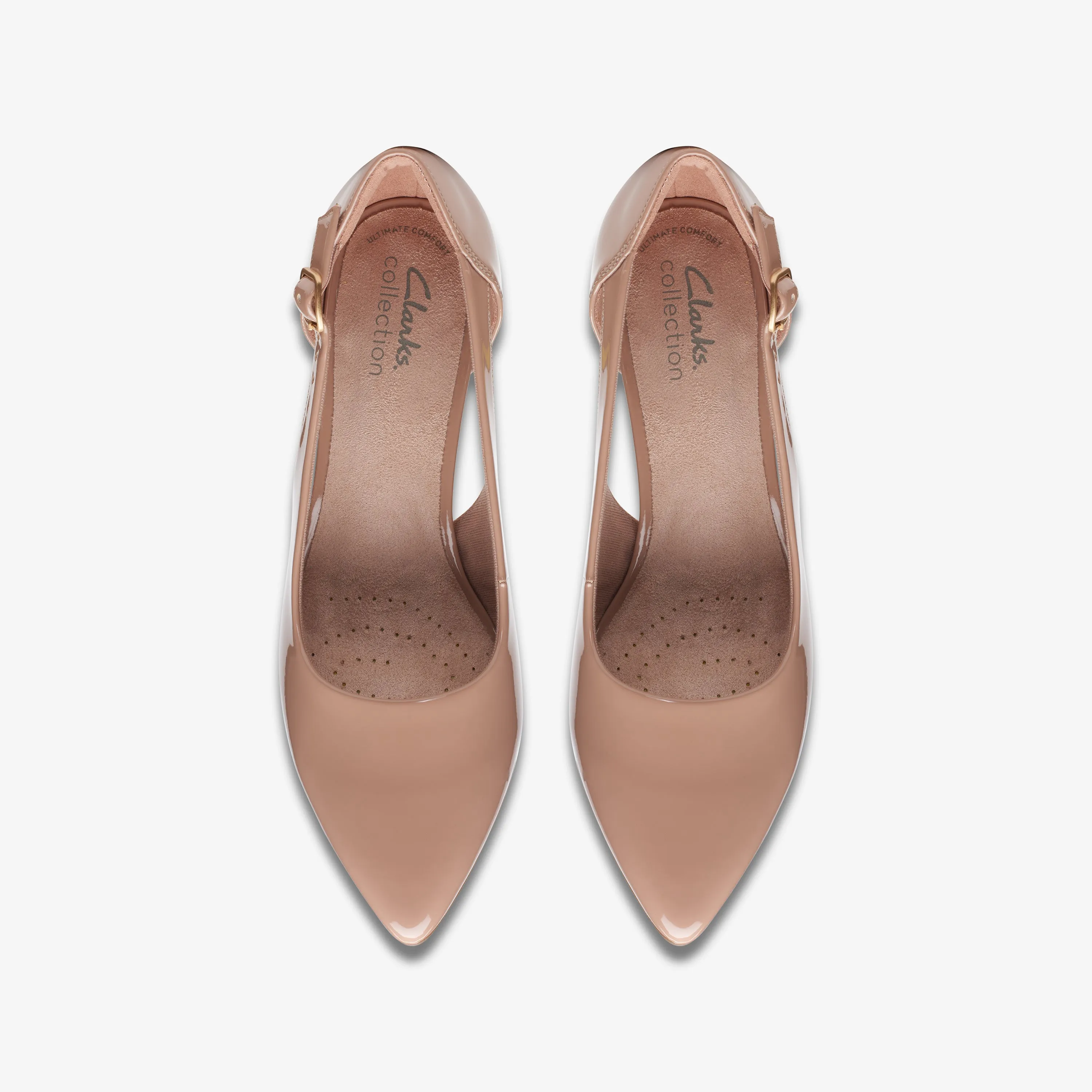 Clarks Kataleyna Rae Synthetic Praline Patent