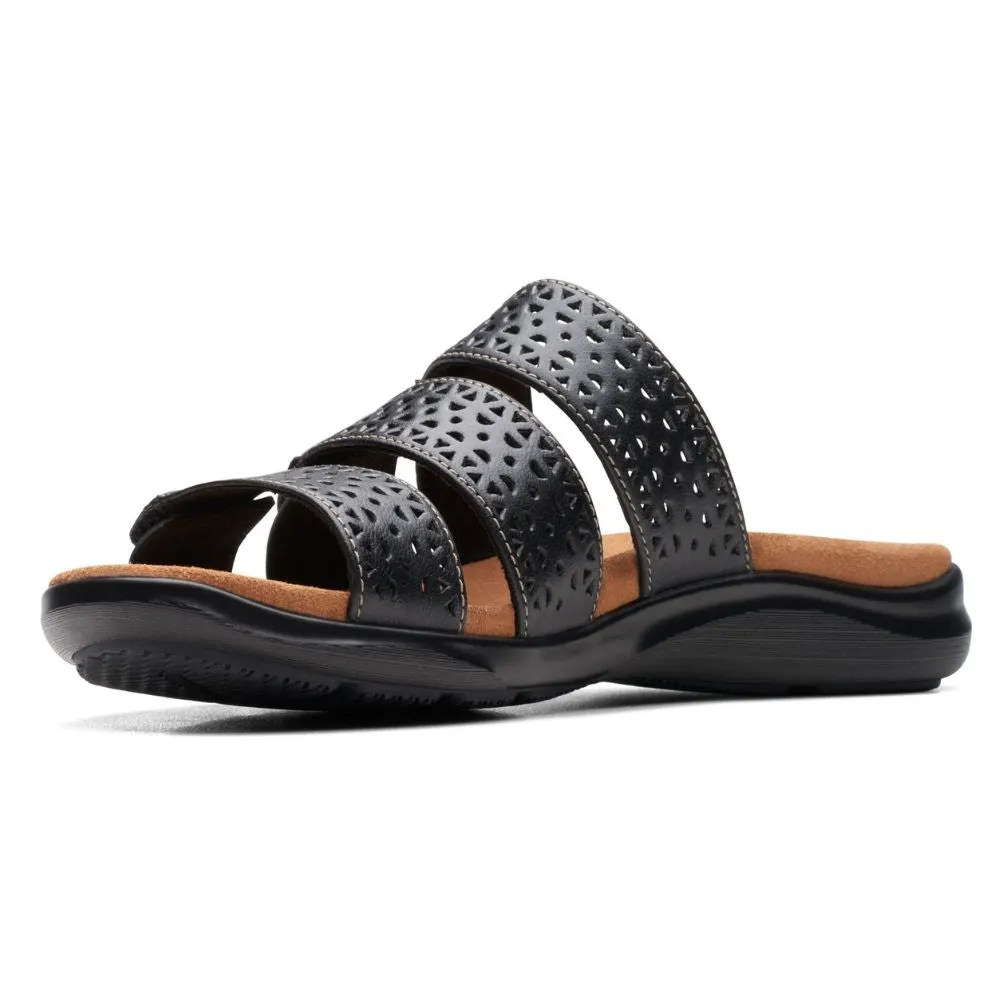 Clarks Kitly Walk Black Sandal (Women's)