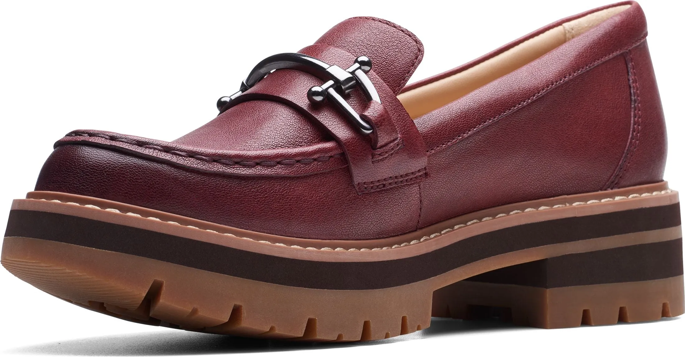 Clarks Orianna Bit Burgundy Leather