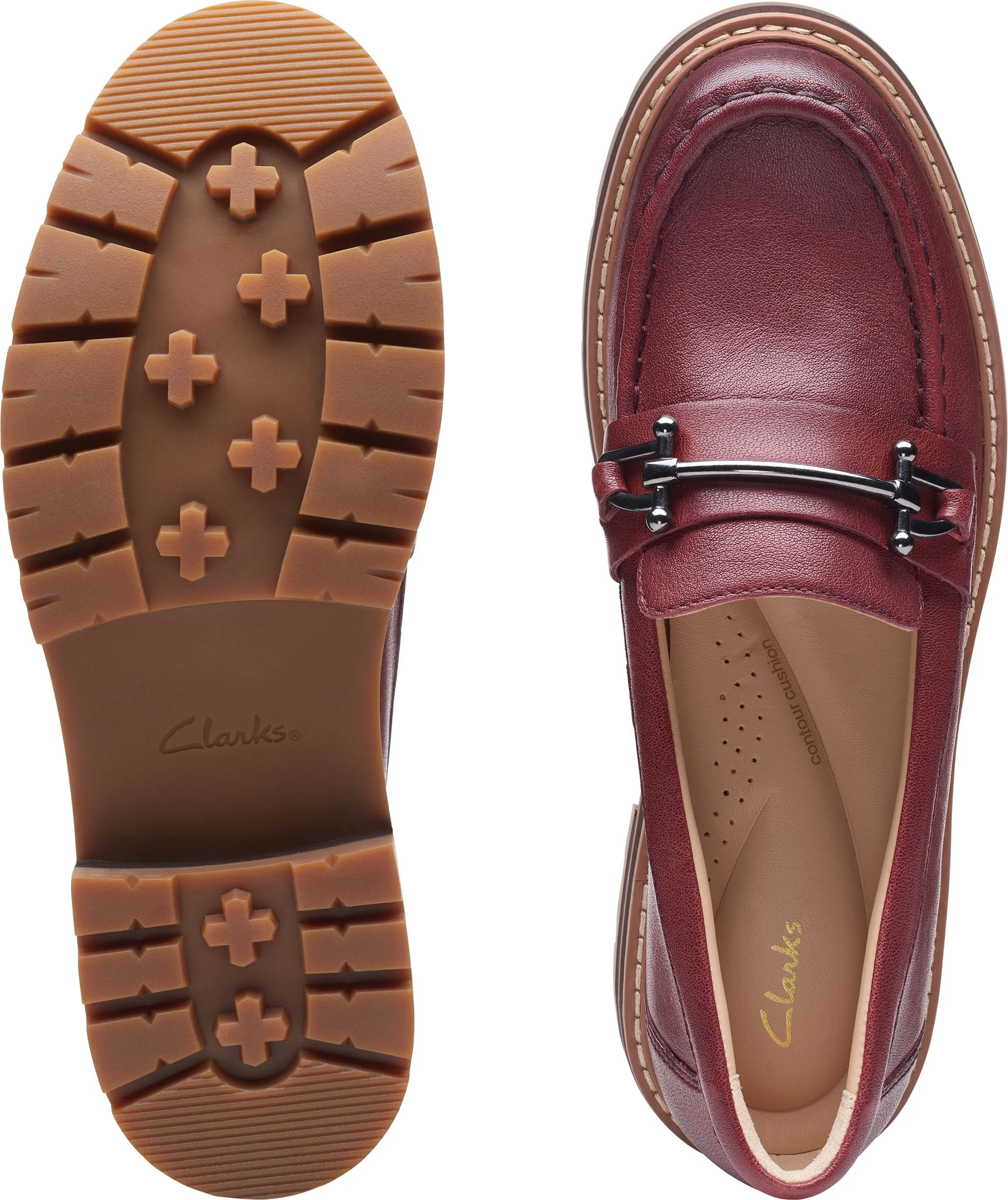 Clarks Orianna Bit Burgundy Leather