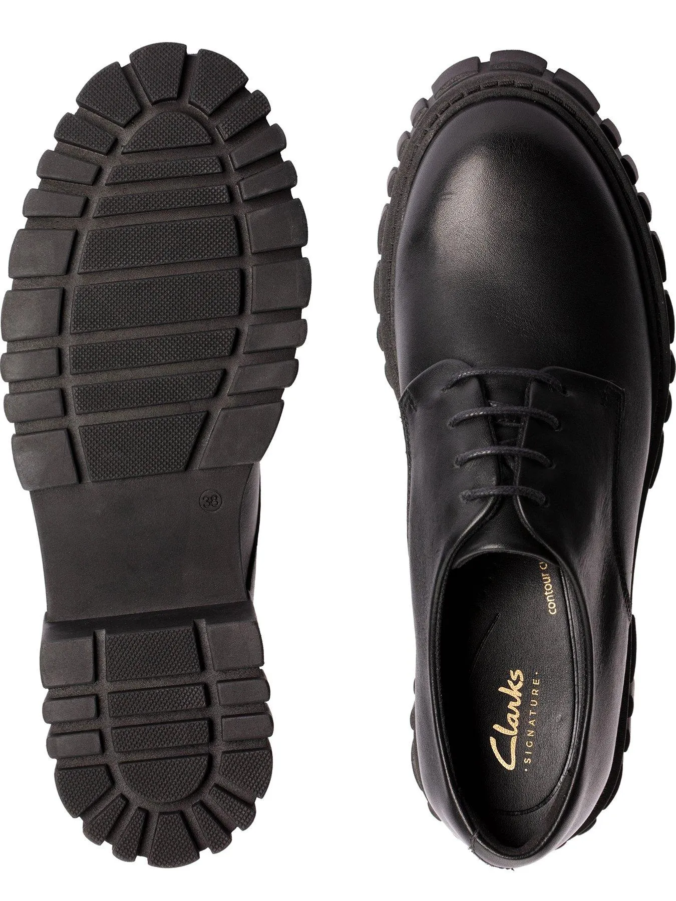 Clarks Page Walk Brogue - Black Leather