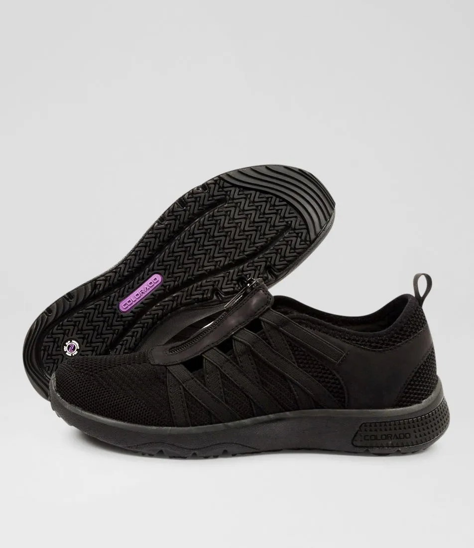 COLORADO Driscoll Black Knit Sneakers