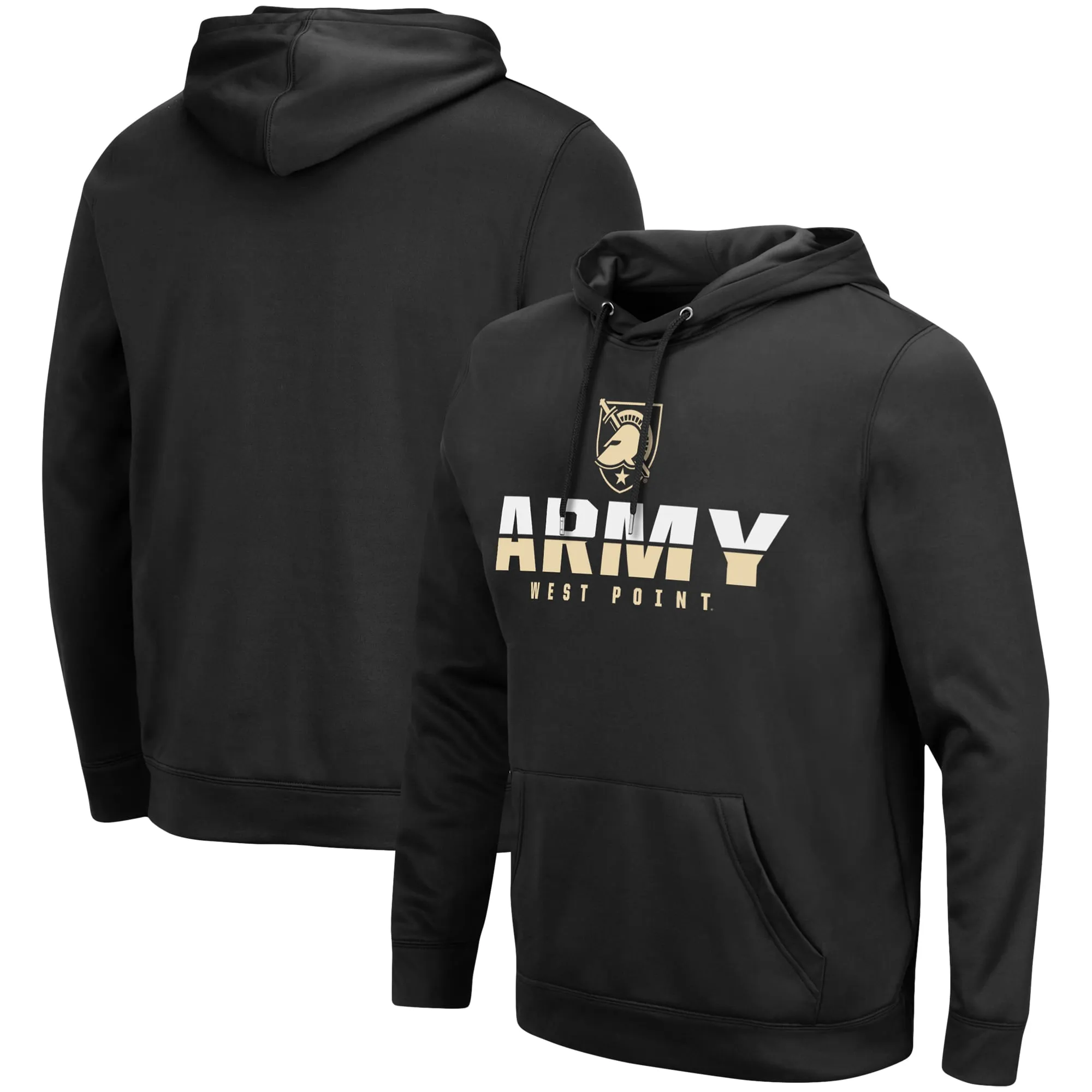 Colosseum Army Black Knights Black Lantern Pullover Hoodie