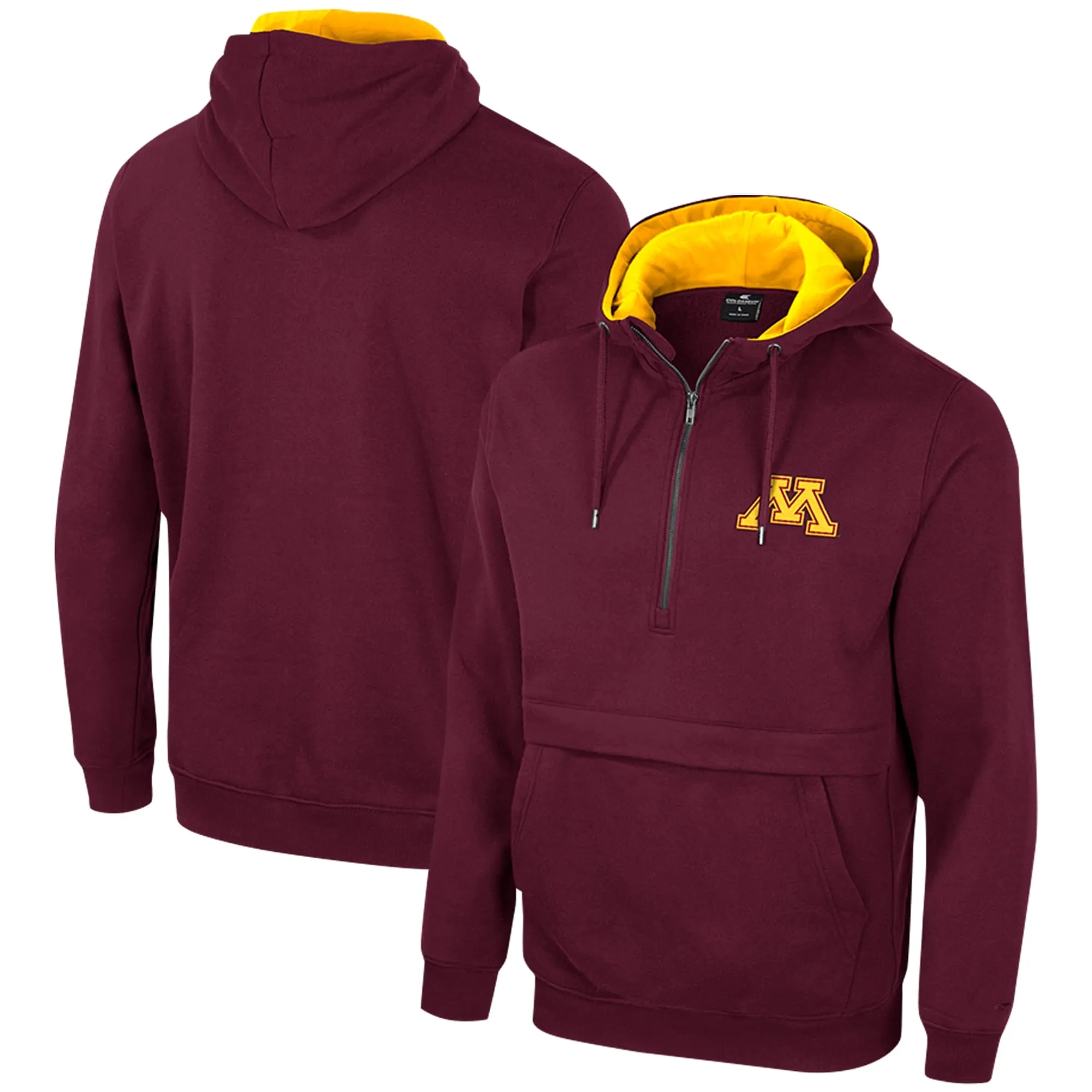 Colosseum Minnesota Golden Gophers Maroon Half-Zip Hoodie