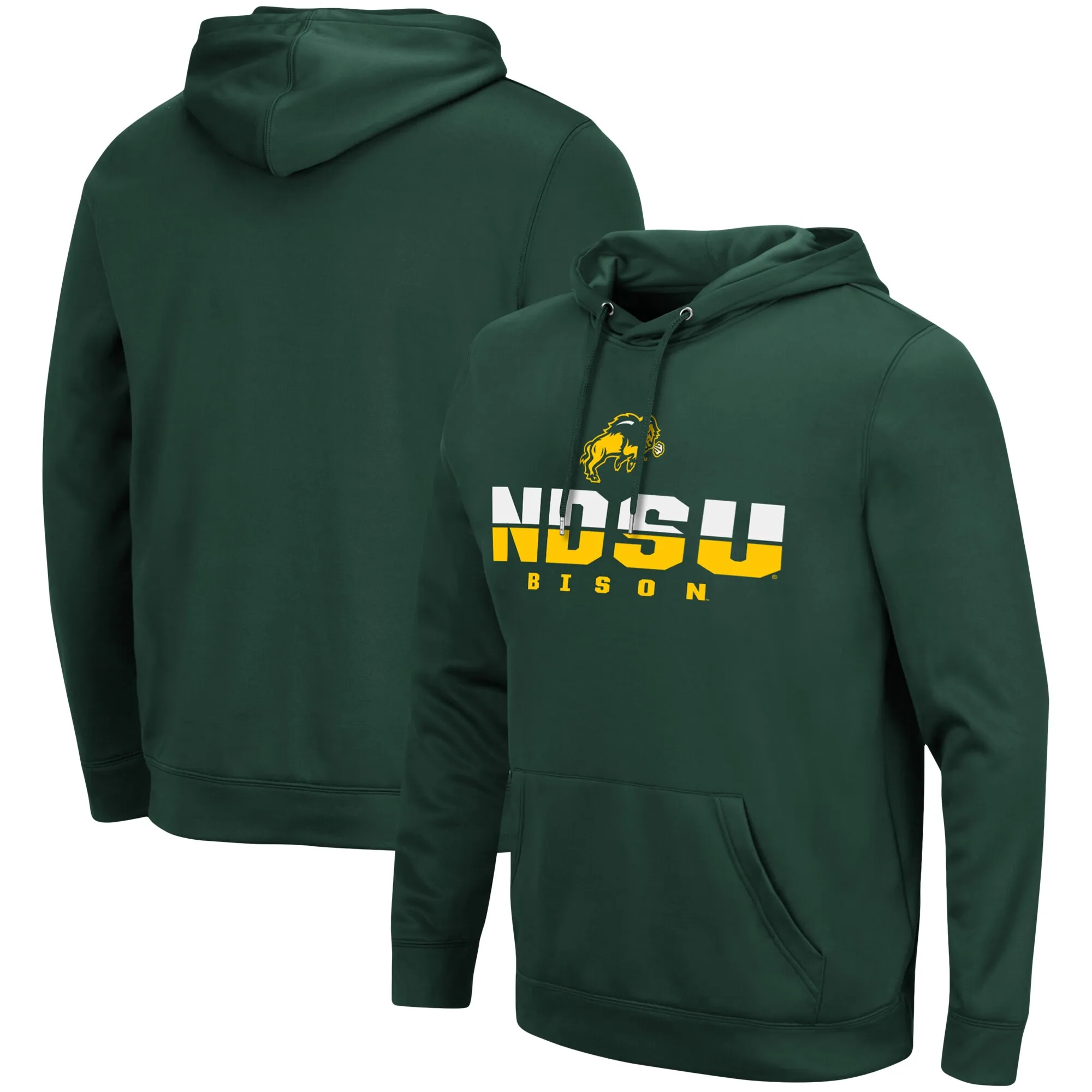 Colosseum NDSU Bison Green Lantern Pullover Hoodie