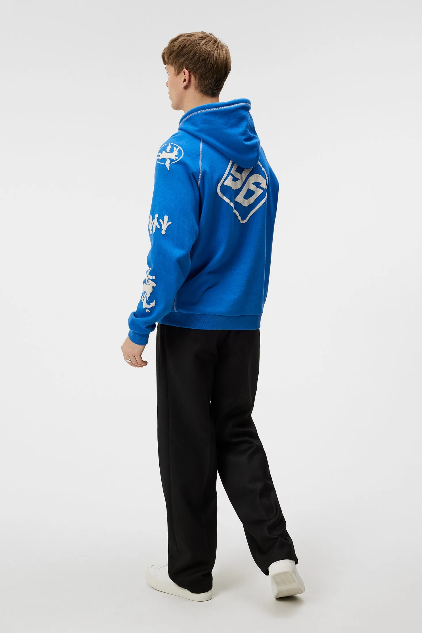 Concord Contrast Seam Hoodie / Nautical Blue