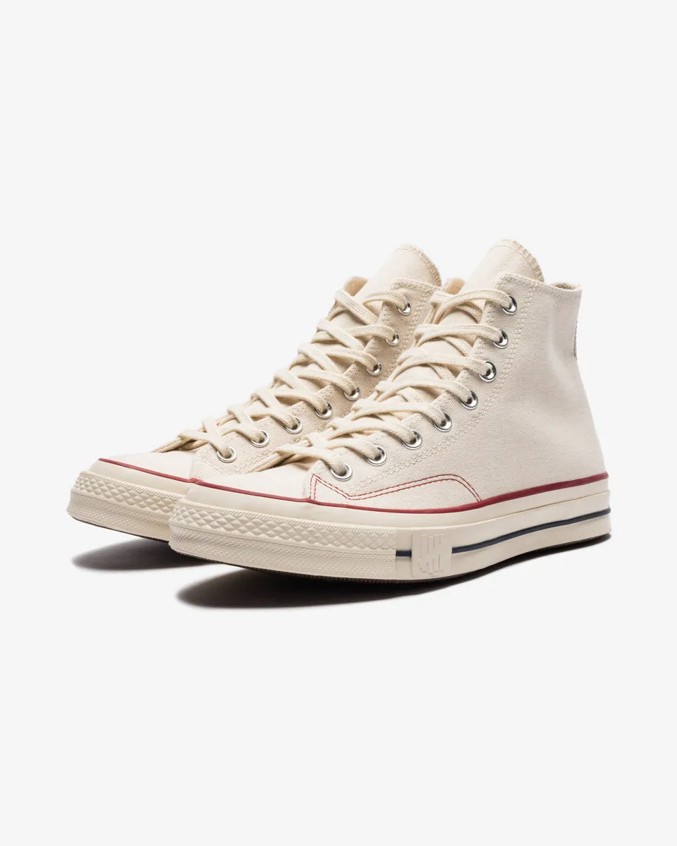 CONVERSE X UNDEFEATED CHUCK 70 HI - NATURAL/ FIERYRED