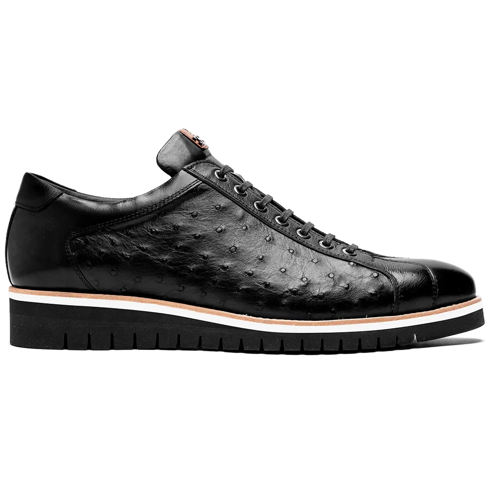 Corrente C211-4005-OST Genuine Ostrich Sneakers Black