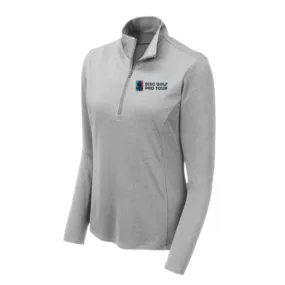 DGPT Women's 1/4 Zip Pullover Light Heather Grey