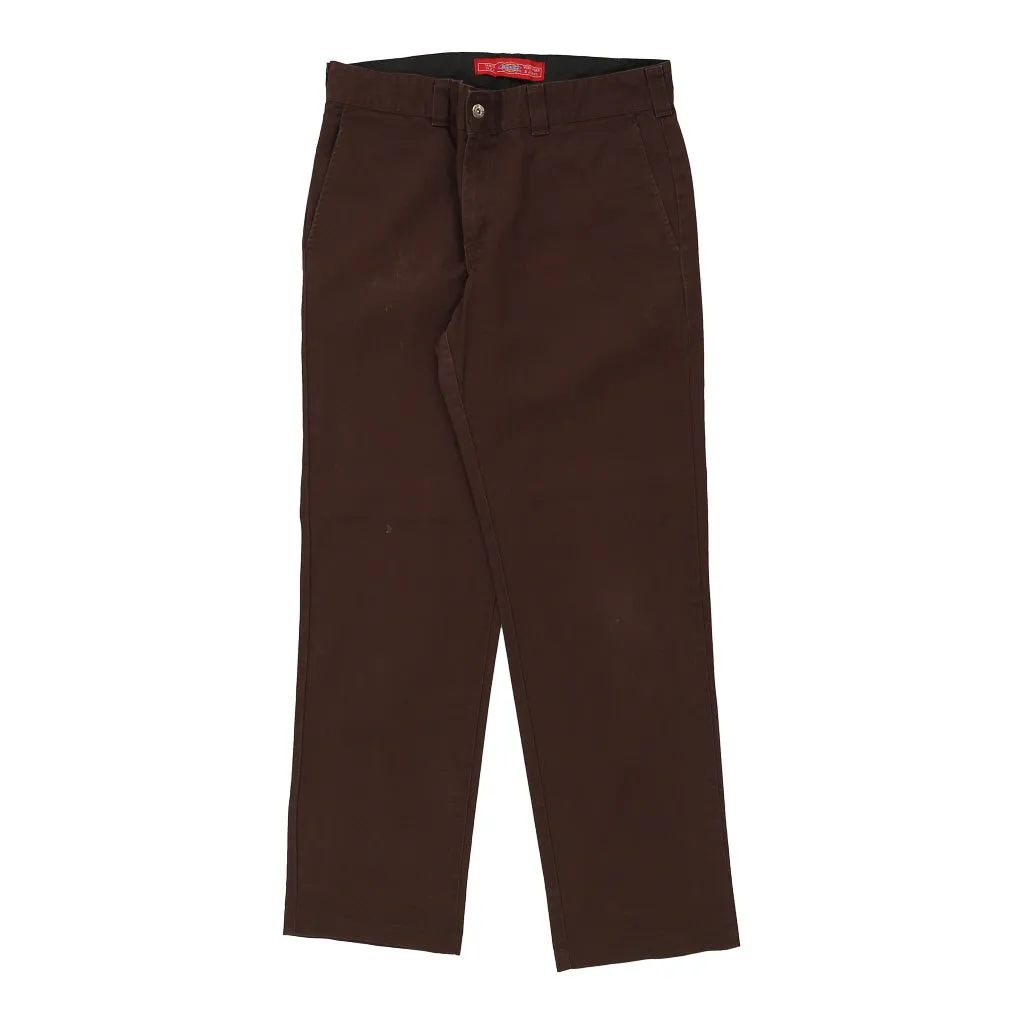 Dickies Trousers - 34W 32L Brown Cotton Blend