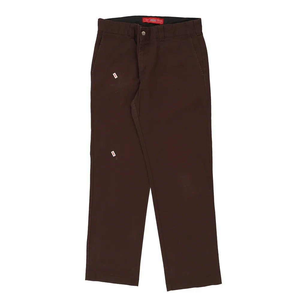 Dickies Trousers - 34W 32L Brown Cotton Blend